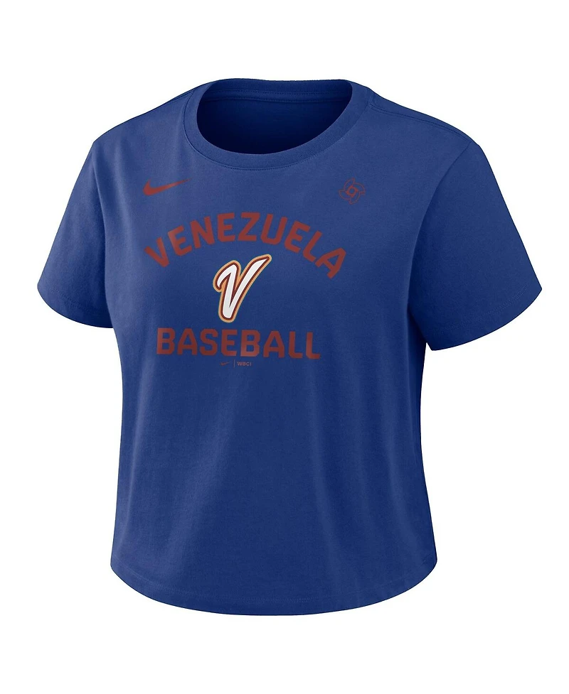 Nike Women's Rush Blue Venezuela Baseball 2026 World Baseball Classic Modern T-Shirt