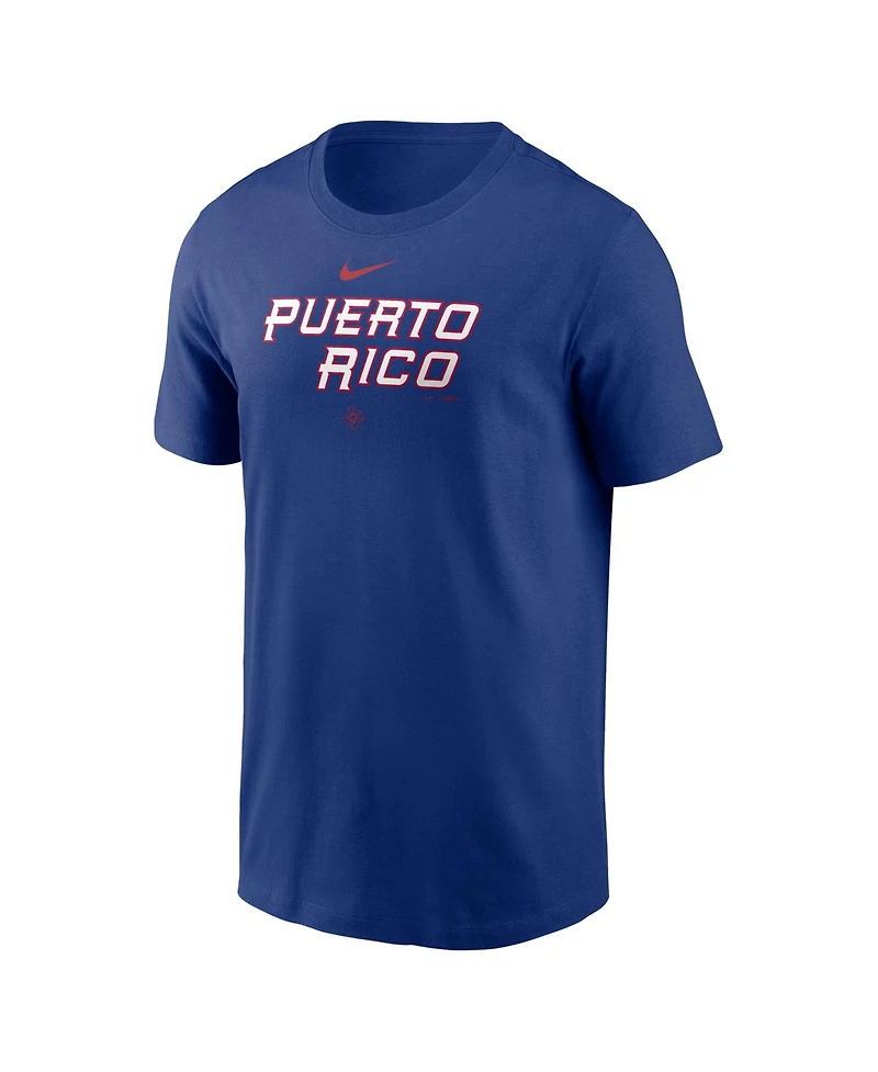 Nike Men's Royal Puerto Rico Baseball 2026 World Baseball Classic Wordmark T-Shirt