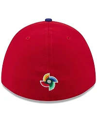 New Era Men's Red/Blue Dominican Republic Baseball 2026 World Baseball Classic M-Crown 39THIRTY Flex Hat