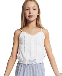 Tommy Hilfiger Girls' 7-16 Ruffle Trim Lace Cami Top