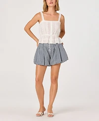 Astr the Label Women's Margeen Flared High-Rise Shorts