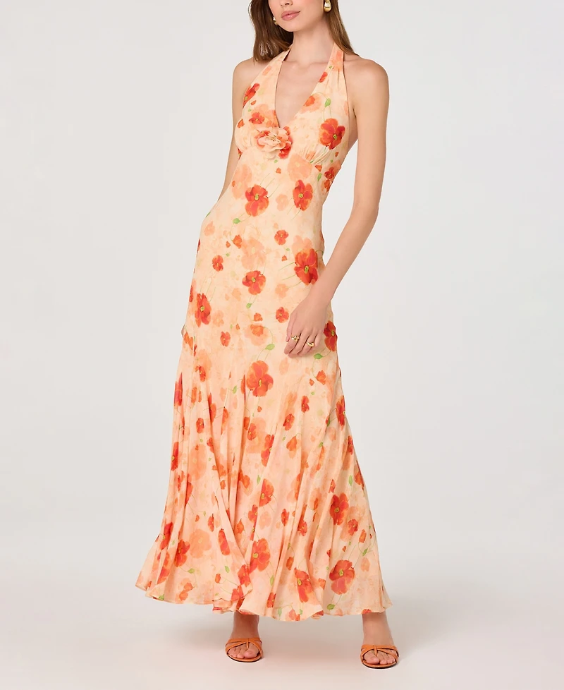 Astr the Label Women's Yasmeen Halter Neck Printed Dress