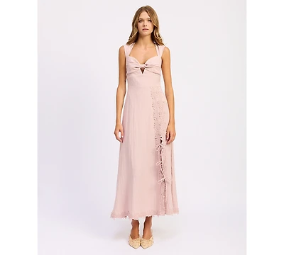 En Saison Women's Tailored Megan Sweetheart Neck Maxi Dress