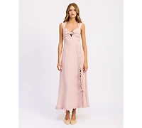 En Saison Women's Tailored Megan Sweetheart Neck Maxi Dress