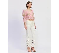 En Saison Women's Mid Rise Flared Bootcut Jeans