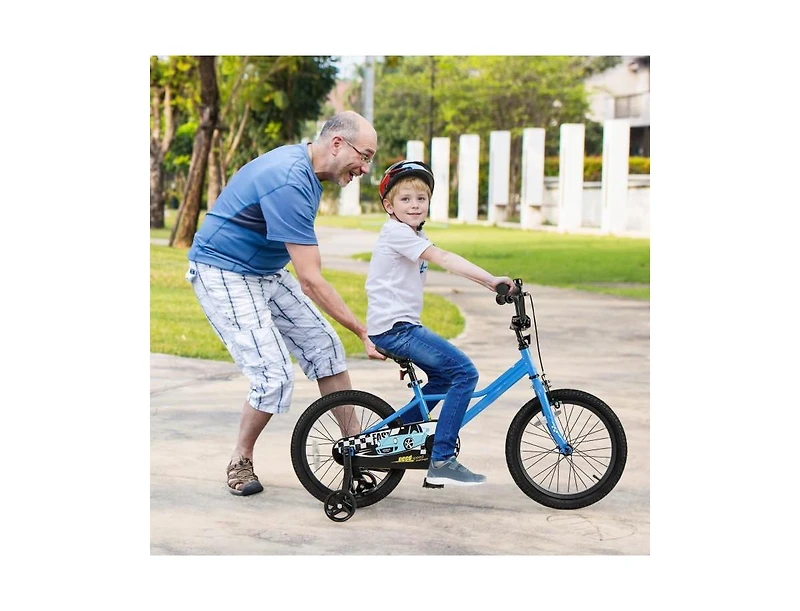 Hongge 18 Inch Kids Bike with Removable Training Wheels for 4-8 Years Old