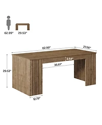 Tribesigns Modern Executive Desk, 63-Inch Large Office Computer Desk, Study Writing Table Workstation