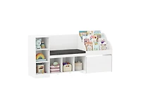 Slickblue Kids 4-in-1 Bookcase and Toy Organizer with Reading Nook