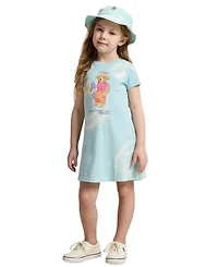 Polo Ralph Lauren Girls' 2T-6X Tie-Dye Bear Cotton Jersey Dress