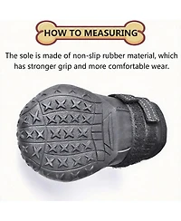 Dog Boots with Reflective Strips and Anti-slip Sole for Large Dogs
