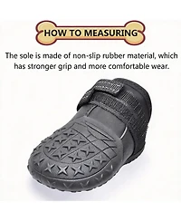 Dog Boots with Reflective Straps for Large Breeds - Anti-Slip, Waterproof, and Comfortable