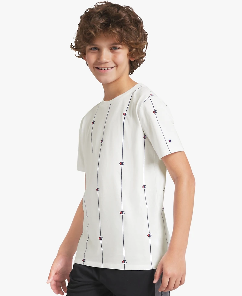 Champion Big Boys' Printed Short-Sleeve Crewneck T-Shirt