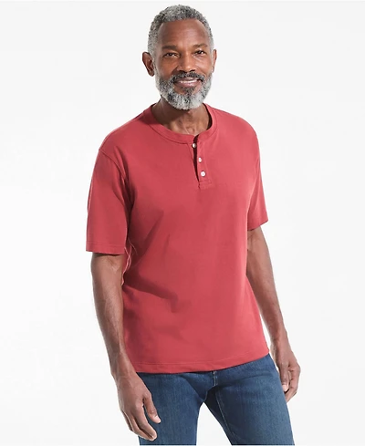 Lands' End Men's Short Sleeve Super-t Henley