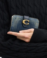 Coach Snap Loved Denim Tabby Wallet