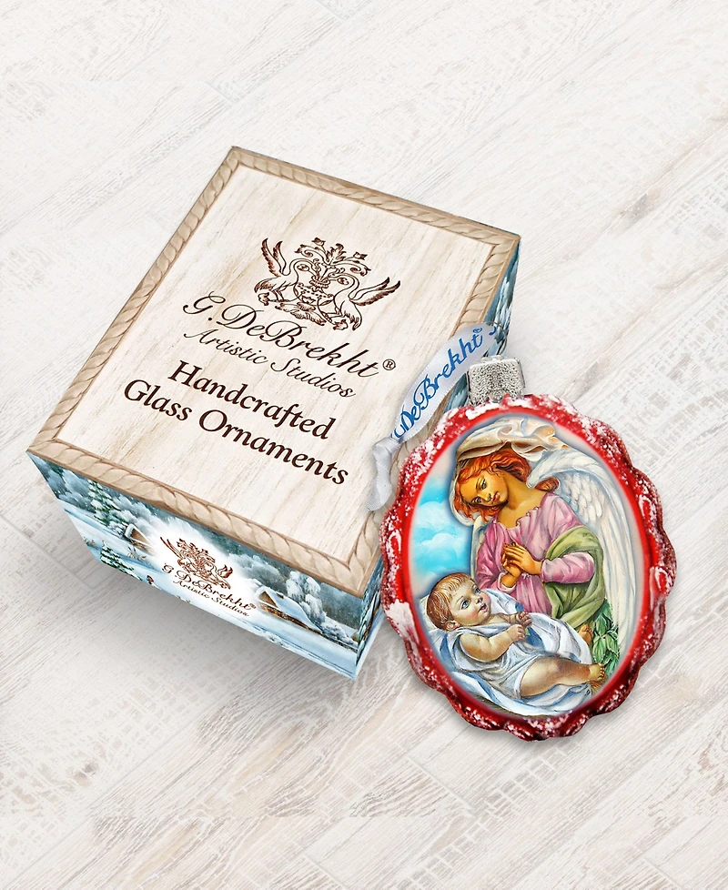 Designocracy Blessing Child Angel Mercury Holiday Ornament