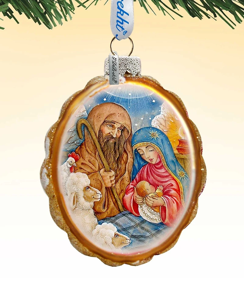 Designocracy Nativity Mercury Holiday Ornaments, Set of 3