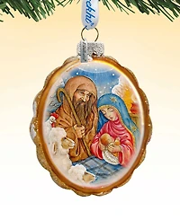 Designocracy Nativity Mercury Holiday Ornaments, Set of 3