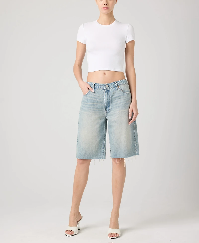 Blank Nyc Women's The Leonard Loose Bermuda Denim Shorts