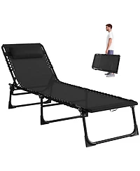 Outsunny 2 Chaise Lounge Pool Chairs, Folding, Reclining