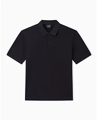 A|X Armani Exchange Men's Short Sleeve Mercerized Cotton All Over Logo Print Polo Shirt