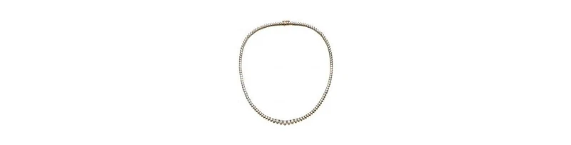 Stylish Cubic Zirconia Graduated Tennis Chain Necklace