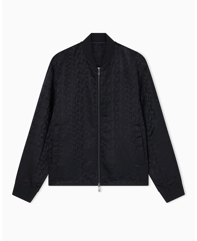 A|X Armani Exchange Men's All Over Print Jacquard Bomber Jacket