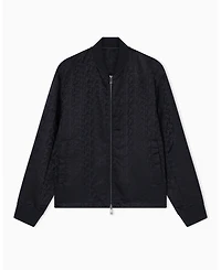 A|X Armani Exchange Men's All Over Print Jacquard Bomber Jacket
