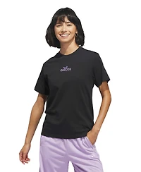 adidas Women's Bow on Linear Logo Graphic T-Shirt