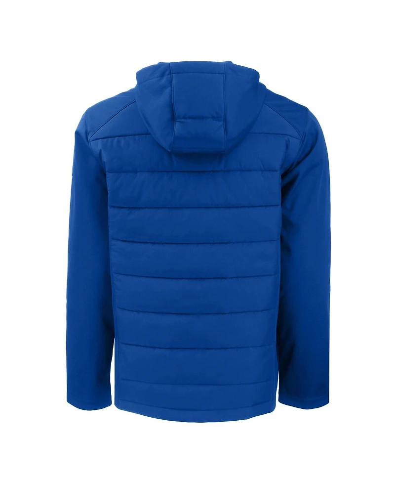 Cutter & Buck Men's Royal Los Angeles Dodgers Evoke Hybrid Eco Softshell Full-Zip Hoodie
