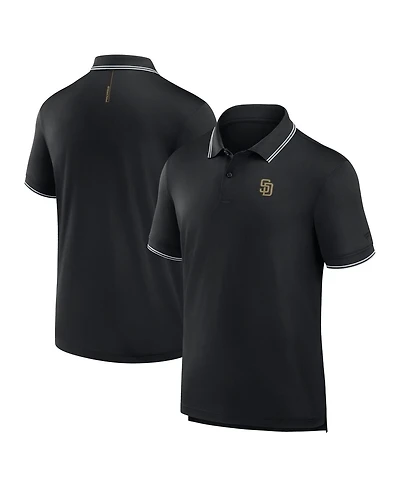 Fanatics Men's Black San Diego Padres Front Office Move Mono Pique Polo Shirt