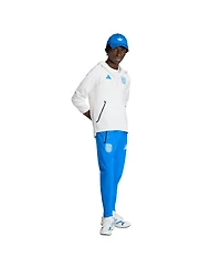 Adidas Men's White San Diego Fc Tiro Travel Full-Zip Hooded Windbreaker