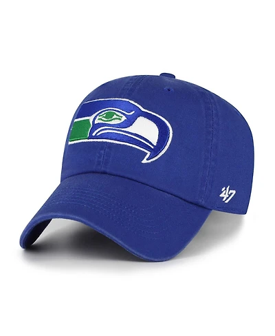 '47 Brand Men's Royal Seattle Seahawks Clean Up Throwback Adjustable Hat