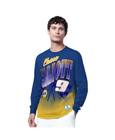 Starter Men's Royal Chase Elliott Quarterback Extreme Long Sleeve T-Shirt