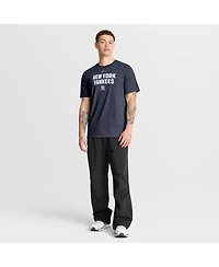 Nike Men's Heather Navy New York Yankees Stacked Tri-Blend T-Shirt