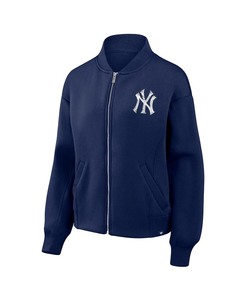 Fanatics Women's Navy New York Yankees Oversized Rage Against Full-Zip Jacket