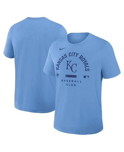 Nike Men's Light Blue Kansas City Royals Authentic Collection Early Work Tri-Blend Dri-fit T-Shirt