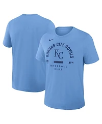 Nike Men's Light Blue Kansas City Royals Authentic Collection Early Work Tri-Blend Dri-fit T-Shirt