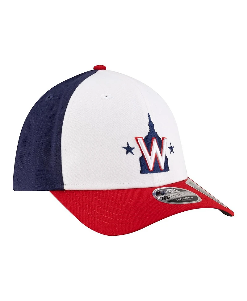 New Era Men's White Washington Nationals Player Replica 39THIRTY M-Crown Flex Hat