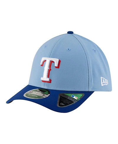 New Era Men's Light Blue Texas Rangers Player Replica 39THIRTY M-Crown Flex Hat