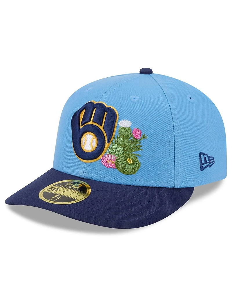 New Era Men's Light Blue/Navy Milwaukee Brewers 2026 Spring Training Low Profile 59FIFTY Fitted Hat