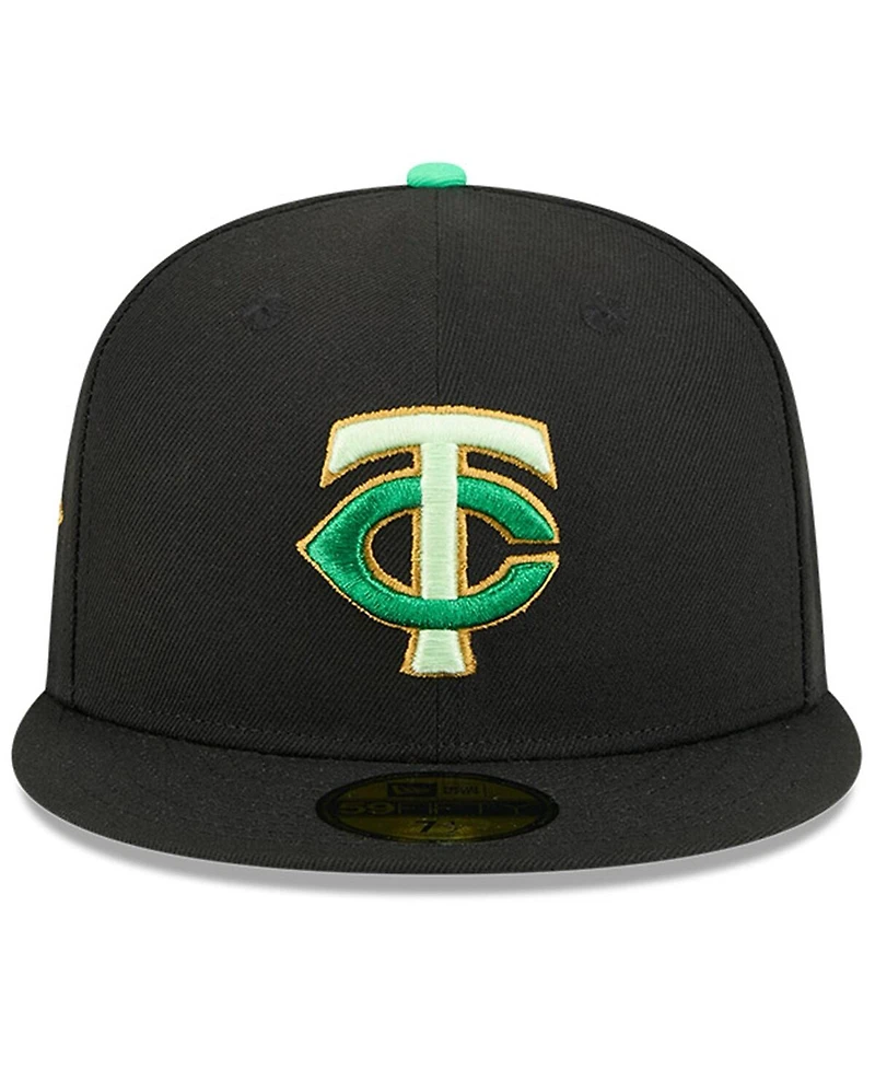 New Era Men's Black Minnesota Twins 2026 St. Patrick's Day 59FIFTY Fitted Hat