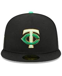 New Era Men's Black Minnesota Twins 2026 St. Patrick's Day 59FIFTY Fitted Hat