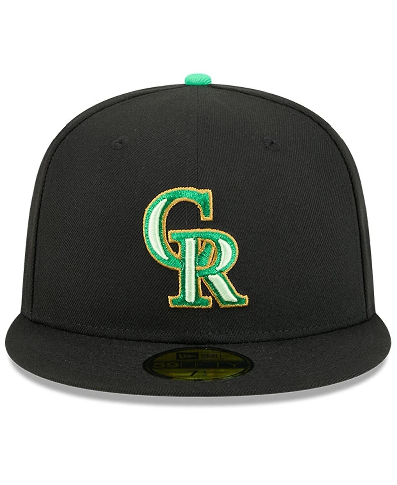 New Era Men's Black Colorado Rockies 2026 St. Patrick's Day 59FIFTY Fitted Hat
