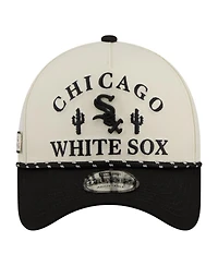 New Era Men's Cream Chicago White Sox 2026 Spring Training Fan Pack Rope A-Frame 9FORTY Adjustable Hat