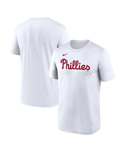 Nike Men's White Philadelphia Phillies New Legend Wordmark Dri-fit T-Shirt