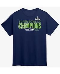 Fanatics Men's College Navy Seattle Seahawks Super Bowl Lx Champions Big Tall Autograph Signing Roster T-Shirt