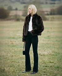 Vervet Women's Mid Rise Seamless Waistband Flare Jeans