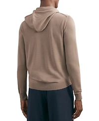 Reiss Men's Merino Wool Drawstring Hoodie
