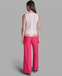 Bcbg Women's Sleeveless V-Neck Peplum Top