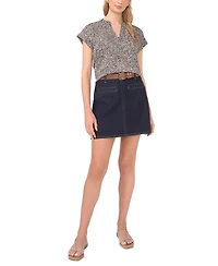 Vince Camuto Women's Split-Neck Cap-Sleeve Top